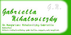 gabriella mihalovitzky business card